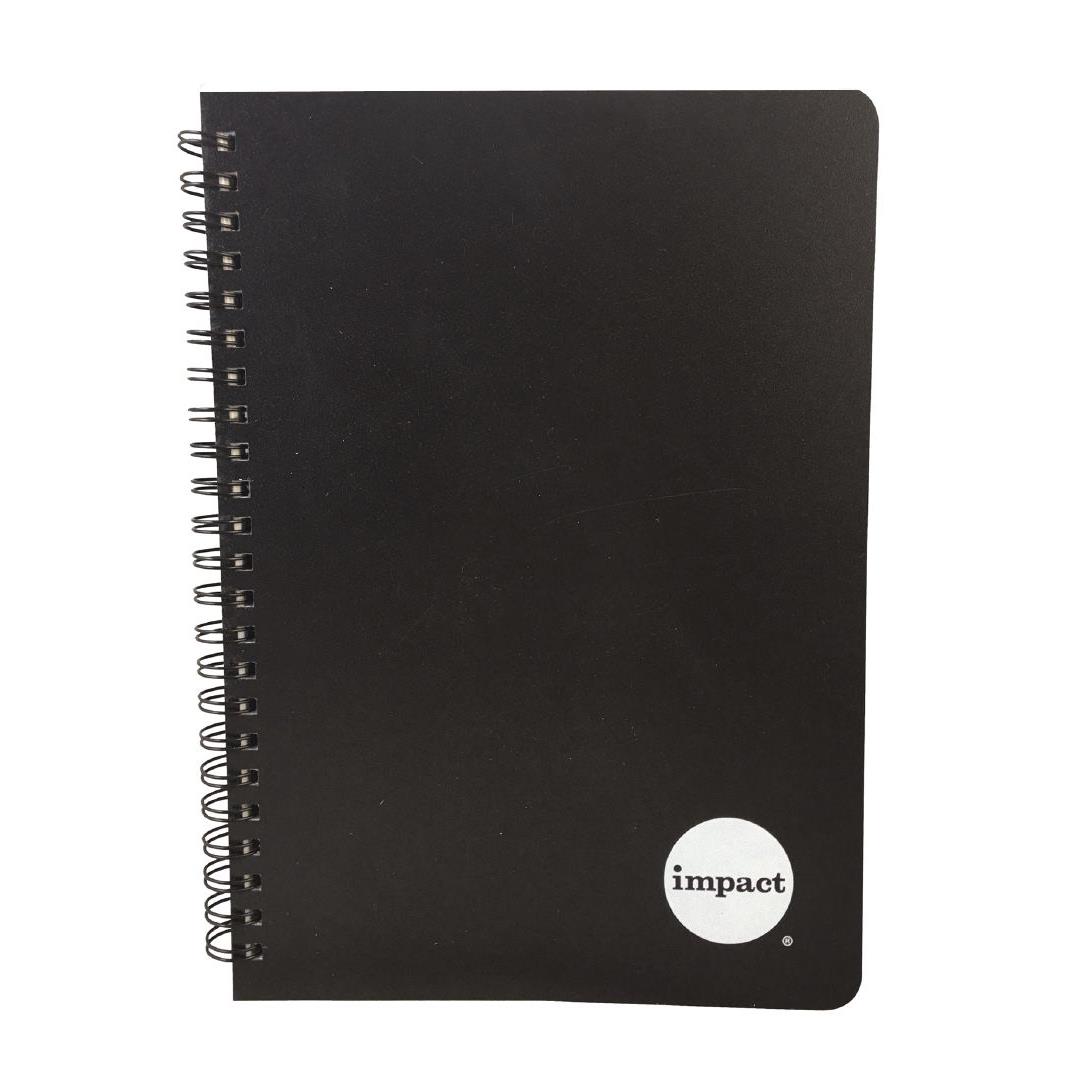 WS Notebook PP Wiro 200 Pages soft cover Black A5 Warehouse