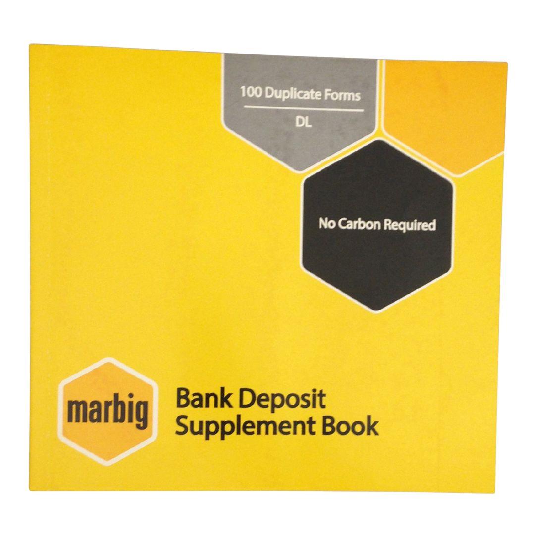 Marbig Bank Deposit Book Duplicate 100 Leaf Yellow | Warehouse