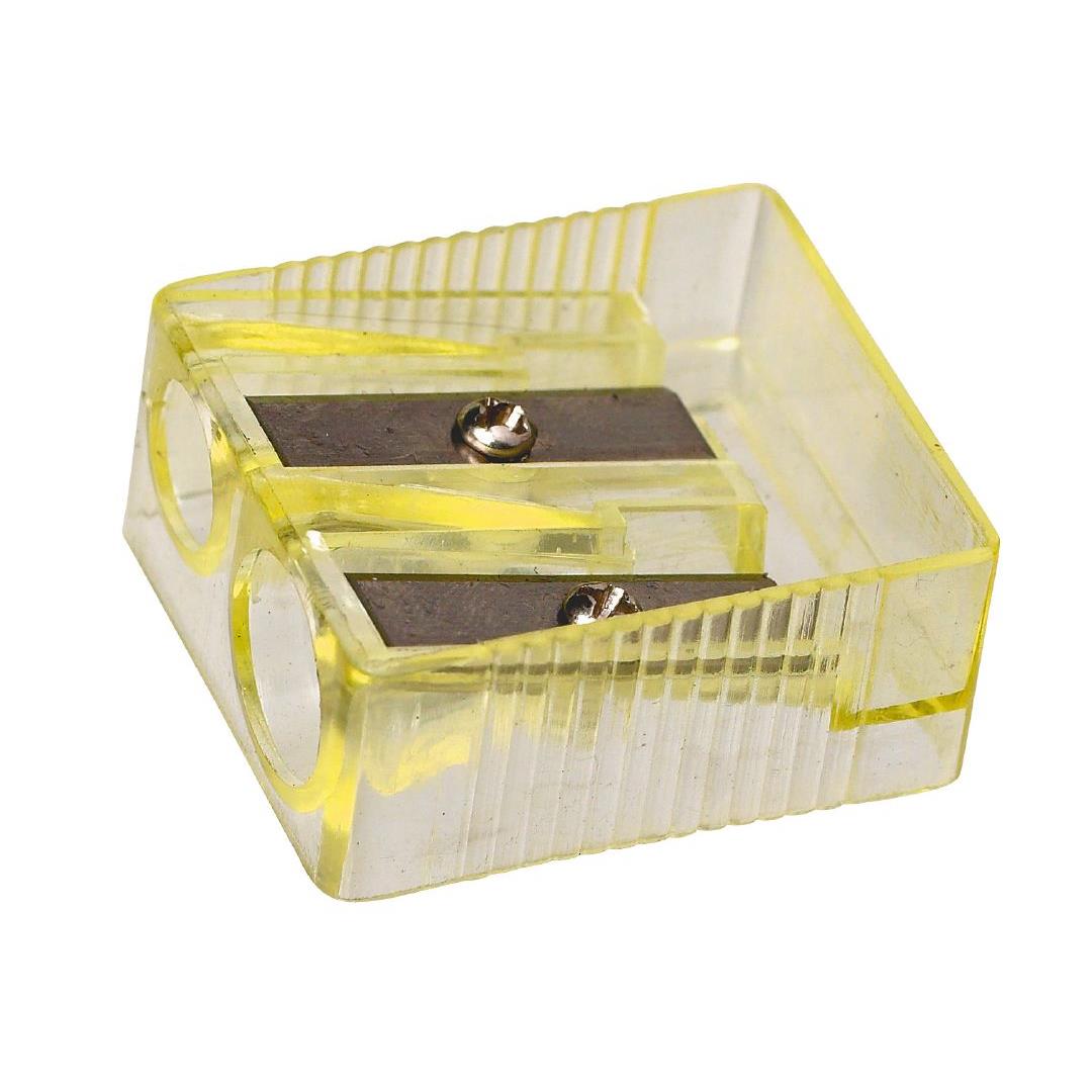 WS Pencil Sharpener 2 Hole Plastic Assorted Warehouse Stationery, NZ
