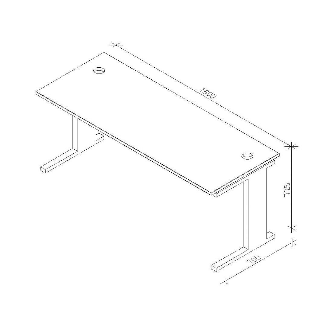 Zealand Electric Height Adjustable Desk 1800 x 700 Coastal Elm