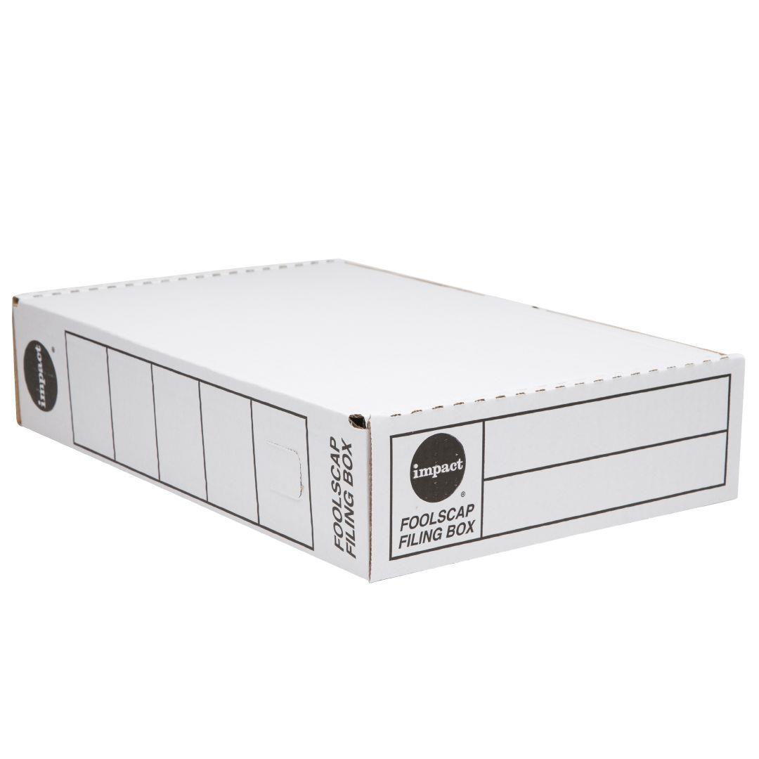 Impact Storage Box Foolscap White Warehouse Stationery, NZ