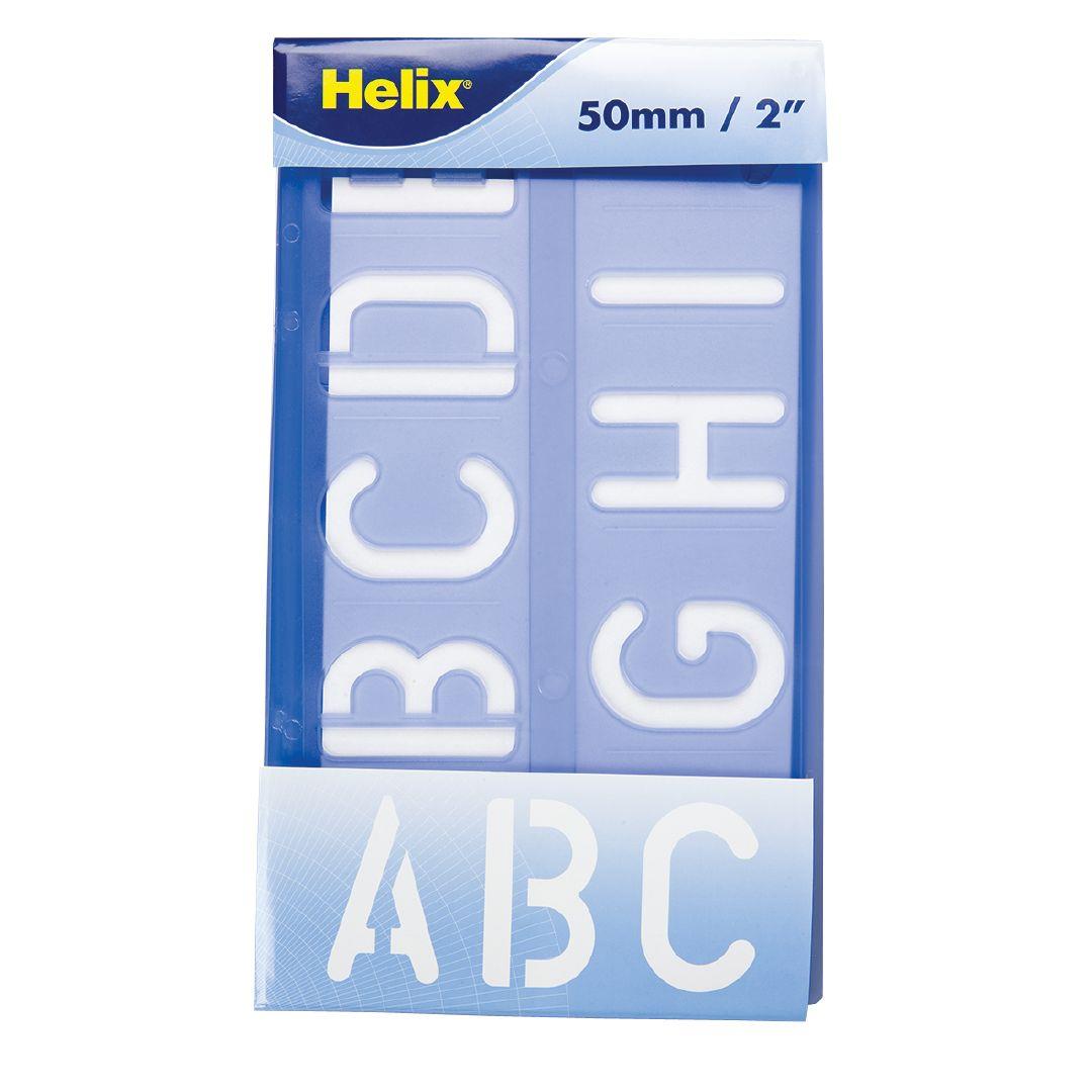 Helix Stencil Lettering 50mm Purple Warehouse Stationery, NZ