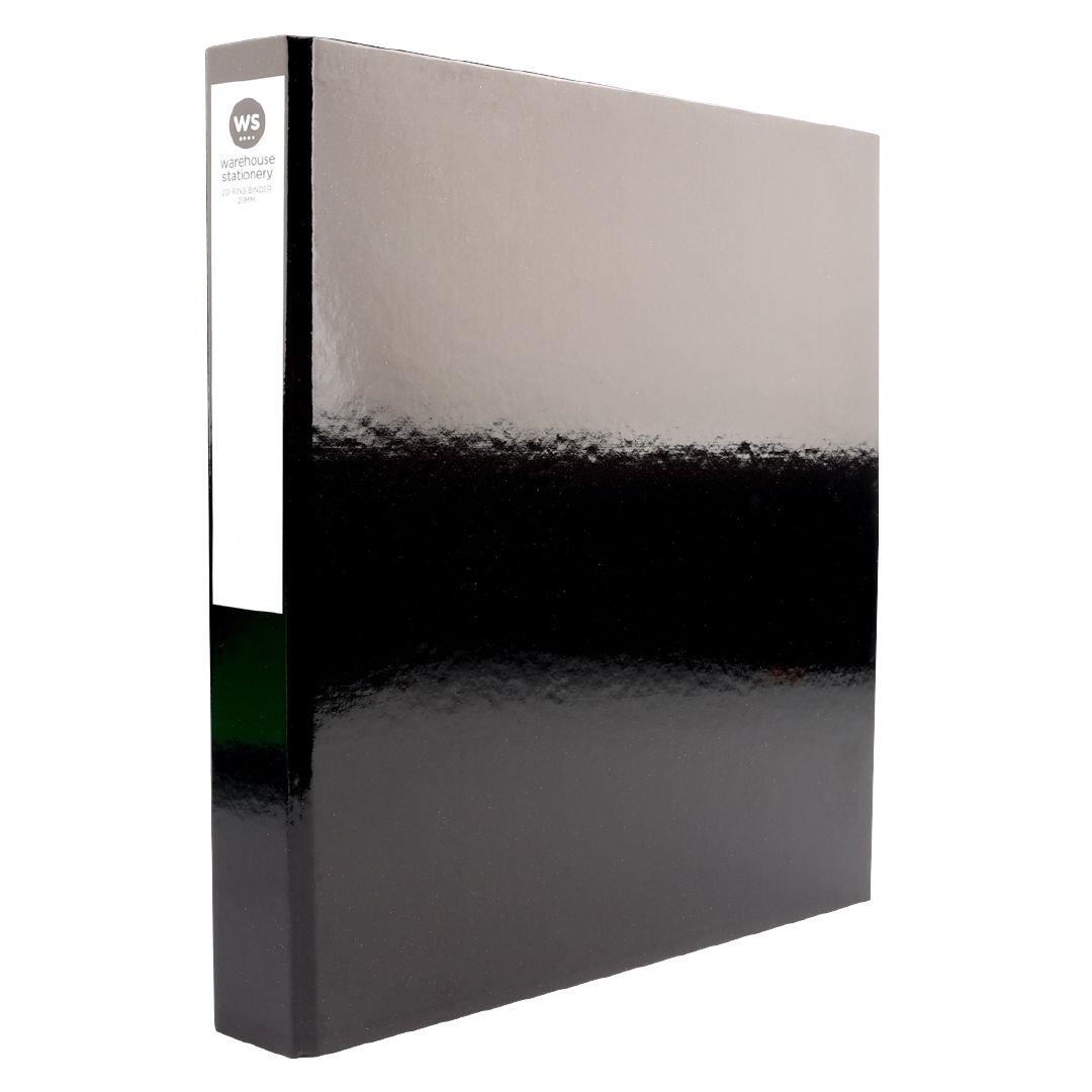 WS Ringbinder 2D 25mm Black A4 Warehouse Stationery, NZ