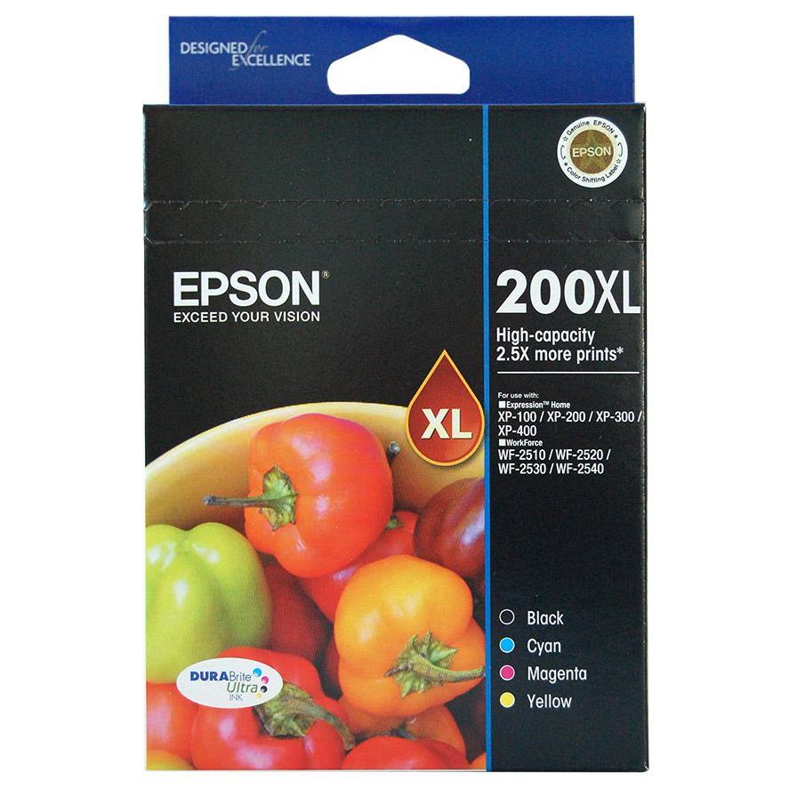 Epson Ink 200XL Value 4 Pack Warehouse Stationery, NZ