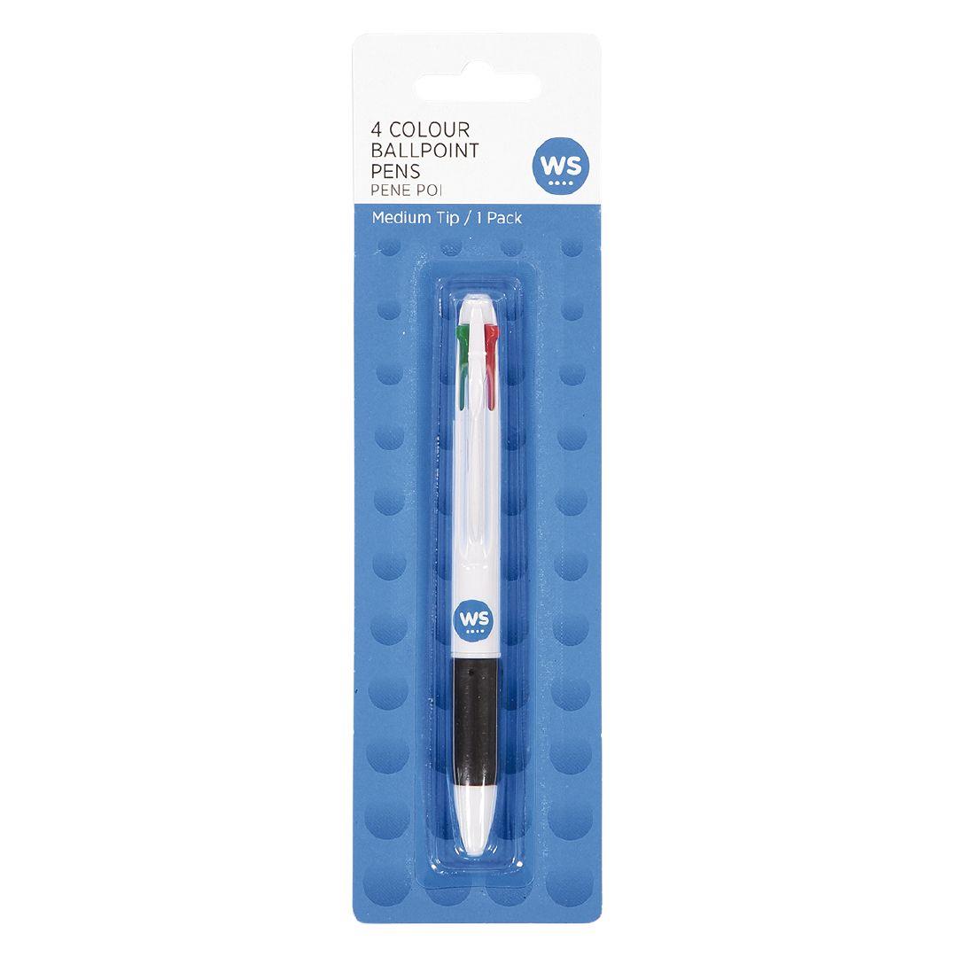 WS 4 Colour Grip Ballpoint Pen | Warehouse Stationery, NZ