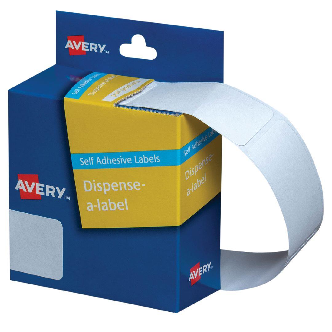 Avery White Rectangle Dispenser Stickers 49x24mm 325 Labels Handwritable | Warehouse Stationery, NZ
