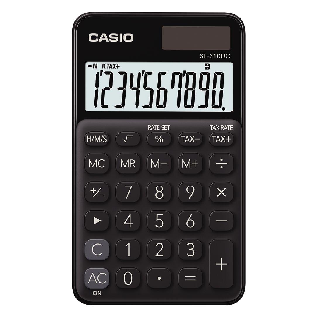 Casio SL310UCBK Hand Held 10 Digit Calculator Black Warehouse