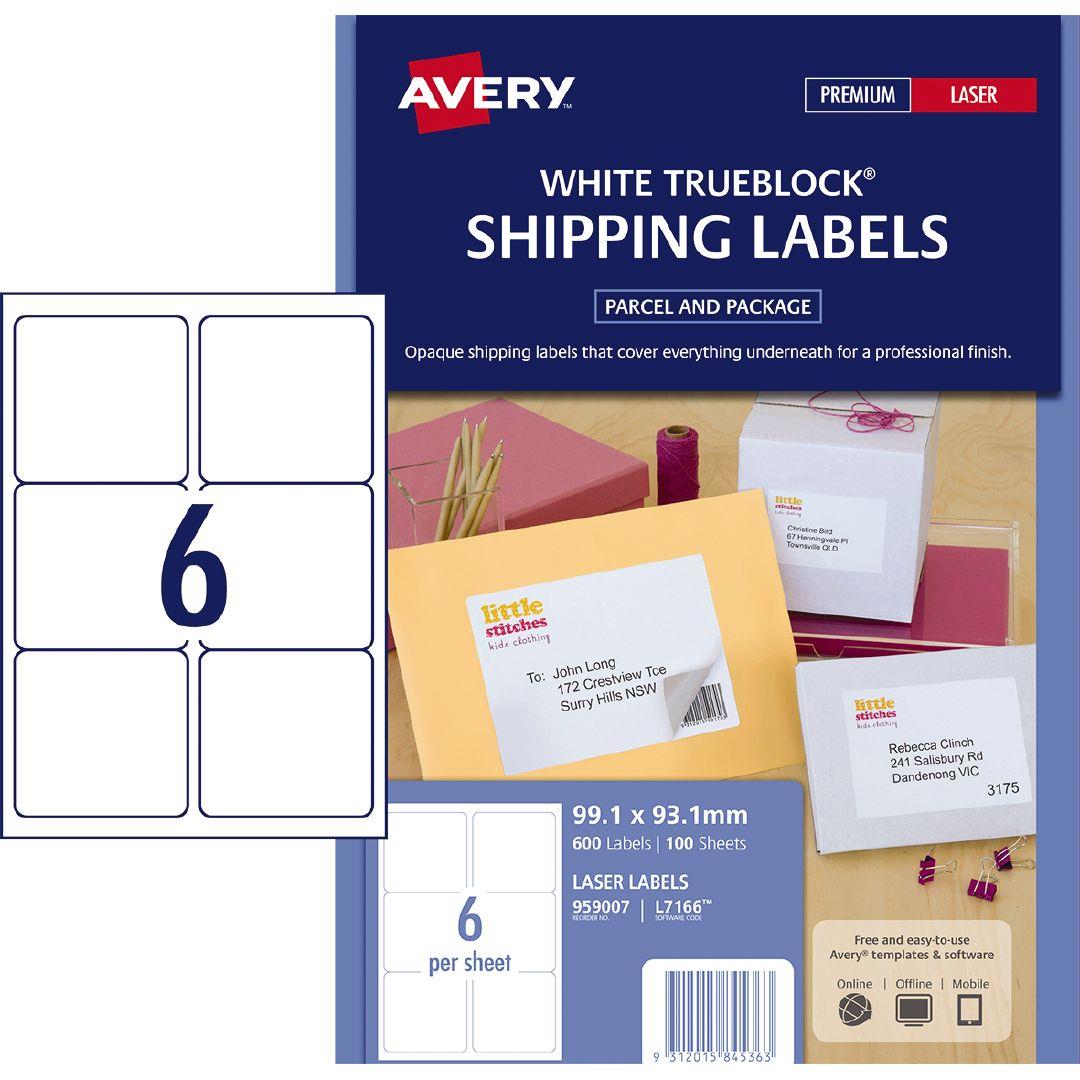 avery laser labels l7166 100 pack 100 6 page warehouse stationery nz