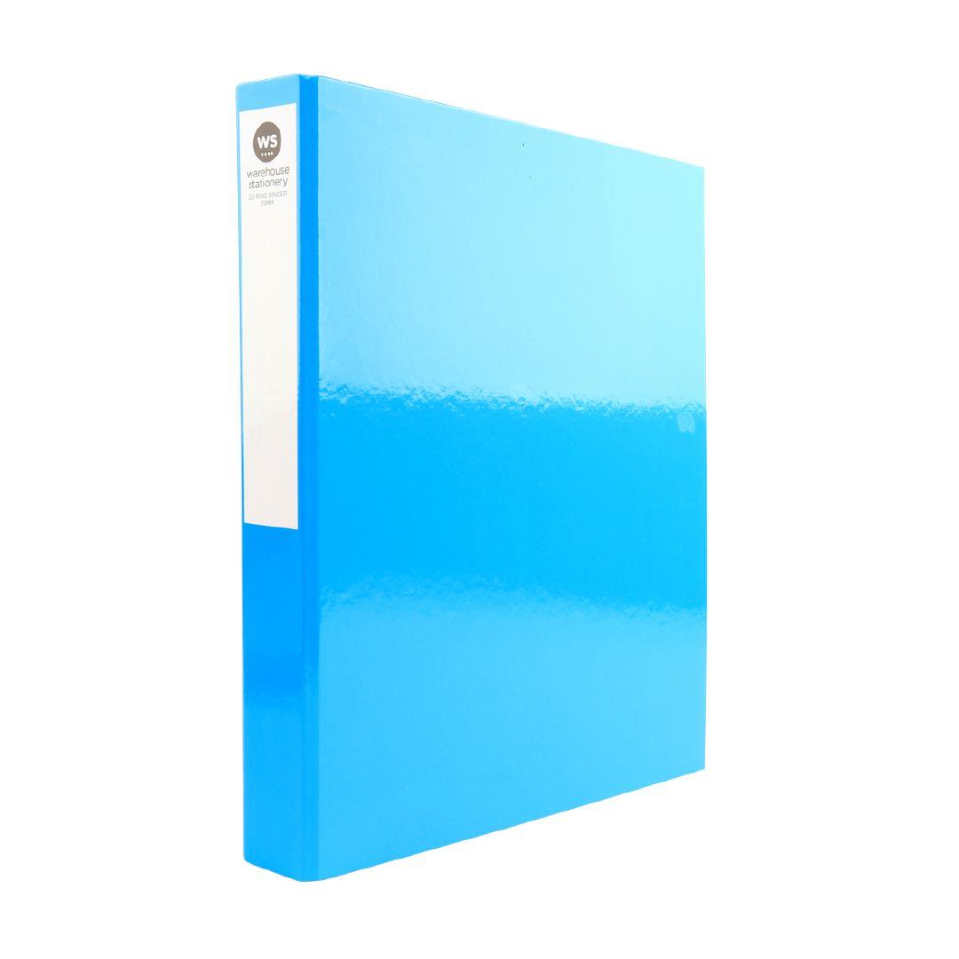WS Ringbinder 2D 25mm Blue Mid A4 Warehouse Stationery, NZ