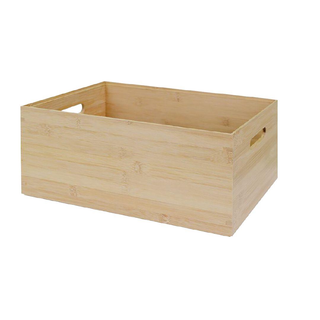 Living & Co Natural Bamboo Storage Box Large Warehouse Stationery, NZ