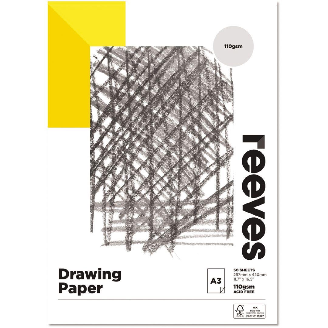 REEVES Drawing & Sketching Pad - A4 / A3 Size