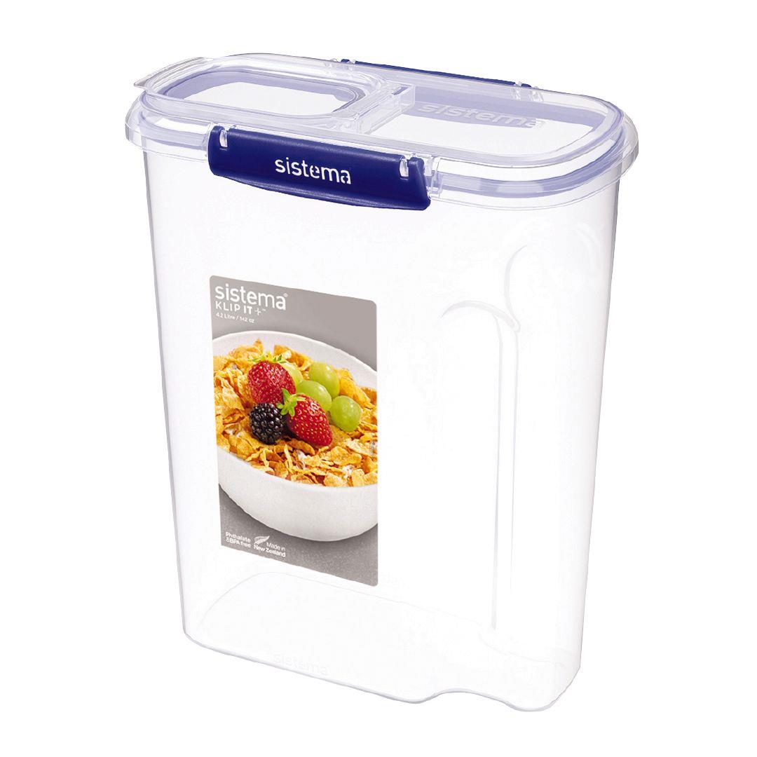 Sistema Klip It 2L Plastic Food Storage Containers, Set of 2